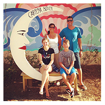 Noel, Deb, Saige & Xavier Sufrin at Carolina Beach